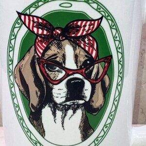 Designpac Beagle Coffee Mug Tea Cup Holiday Dog Theme Tall Mug 16 oz Capacity